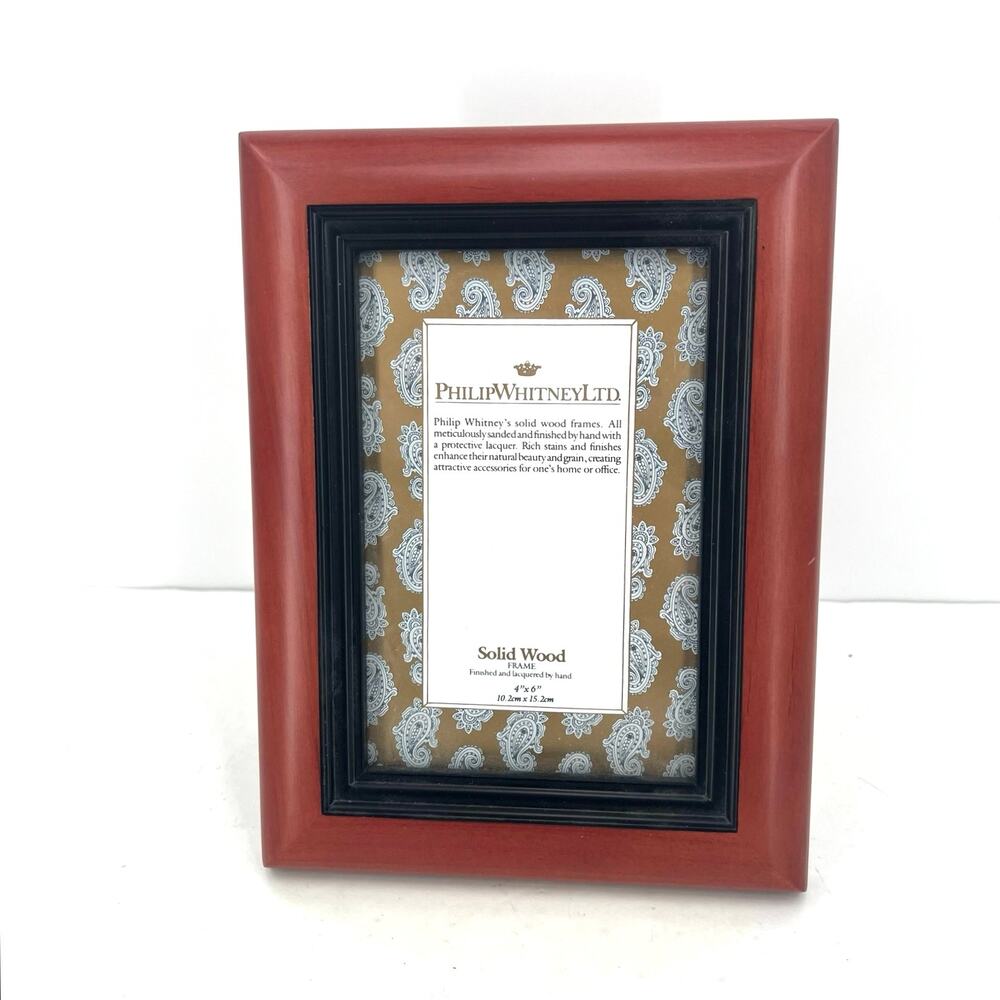 Philip Whitney LTD. Solid cherry wood frame with Ebony rubbing 4” x 6”